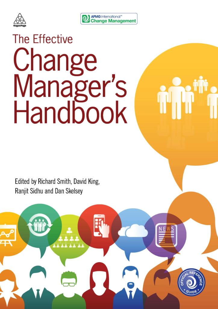 The Effective Change Manager's Handbook book cover showing essential guidance to the Change Management Body of Knowledge